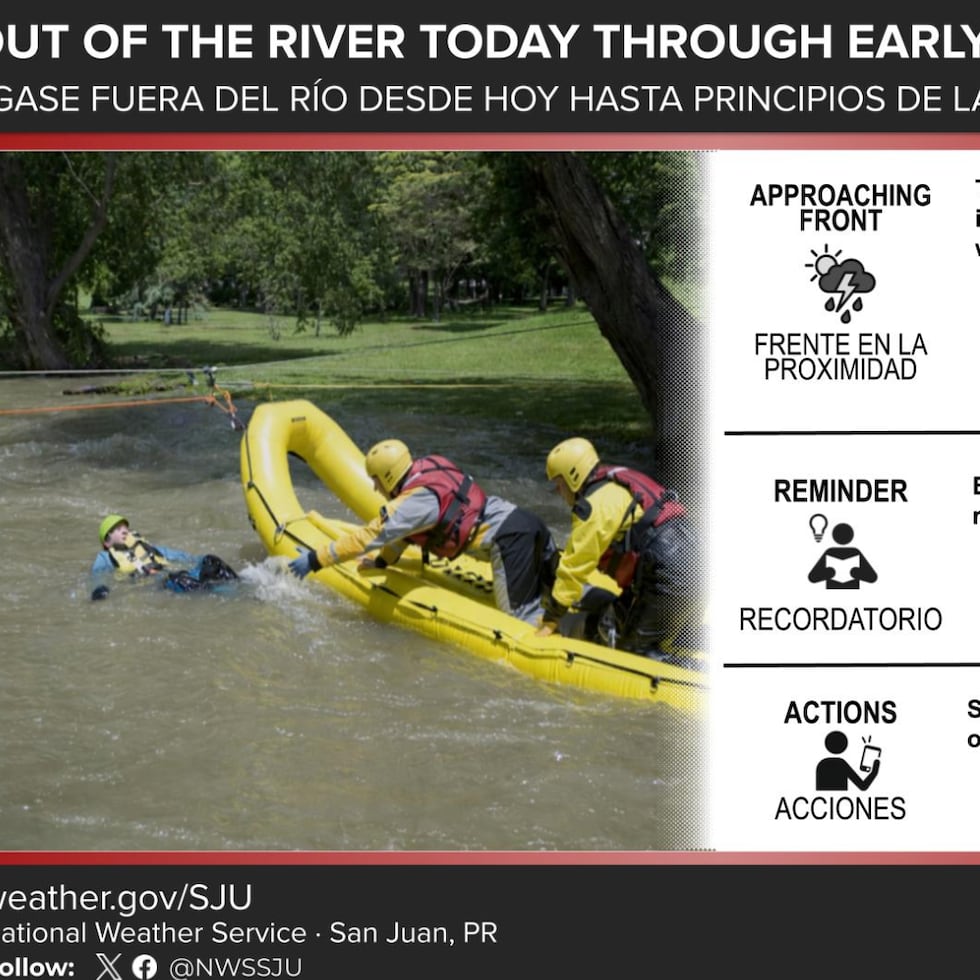 El Servicio Nacional de Meteorología en San Juan no descarta crecidas en ríos por las lluvias relacionadas a un frente de frío.