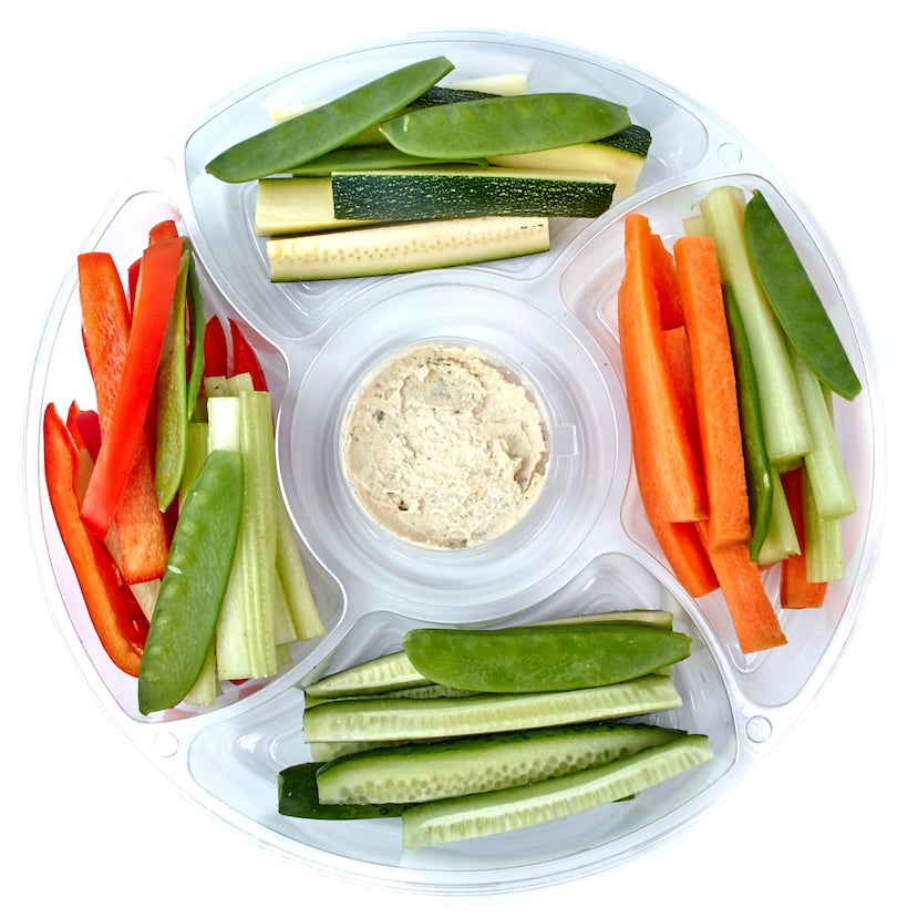 Palitos de vegetales y hummus