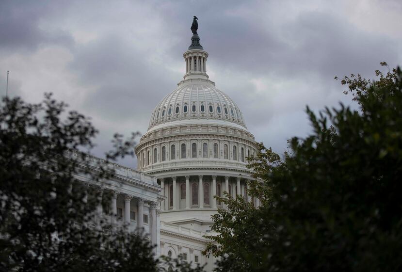Vista al Capitolio de los Estados Unidos en Washington.