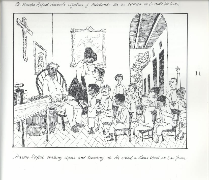 Ilustración del maestro Rafael Cordero Molina tomada del libro "En busca del maestro Rafael Cordero" de Jack & Irene Delano.