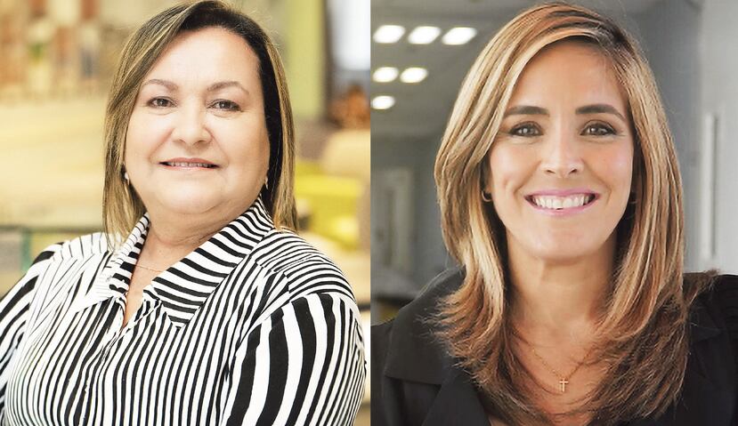 Desde la izquierda, la licenciada Felicita Rivera Bonilla, administradora retirada del Hospital de la Concepción; y la licenciada  Gloricel Torres Méndez.