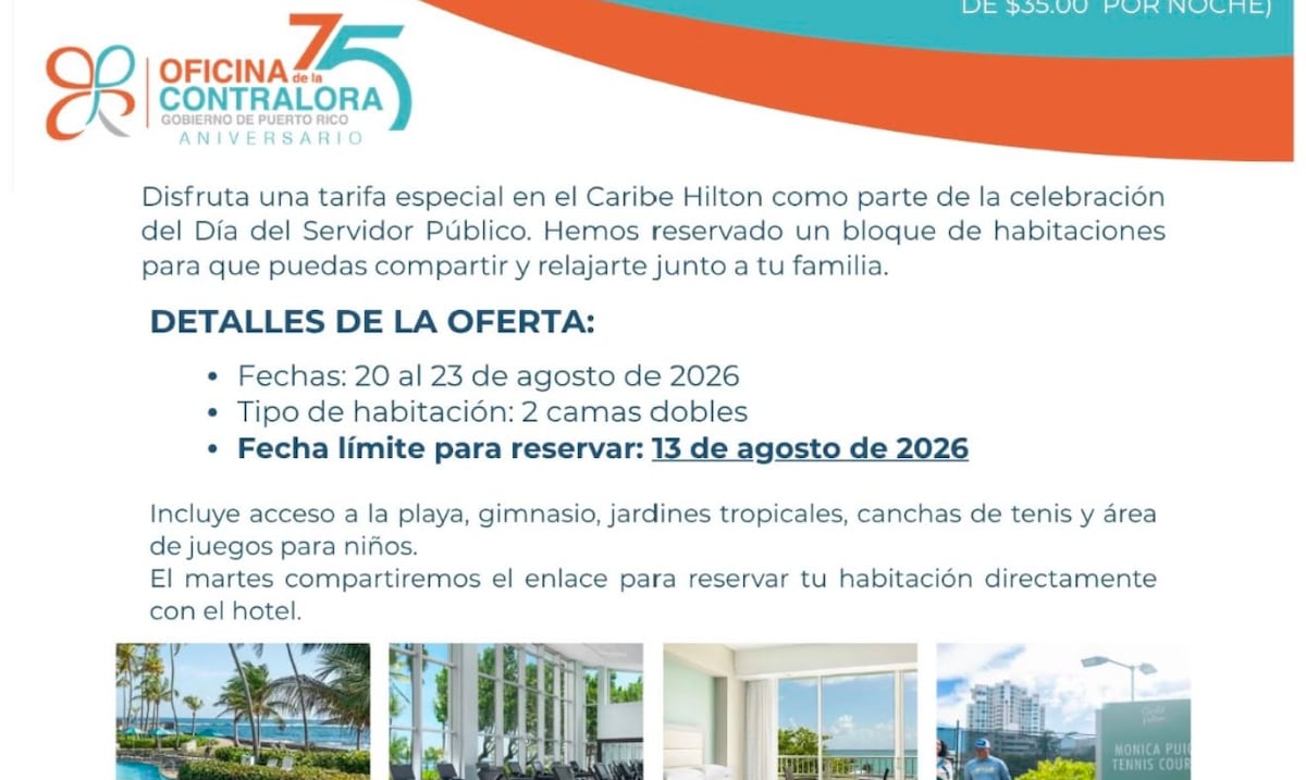 Oficina del Contralor organiza estadía en hotel que coincide con acto político de Jennifer González