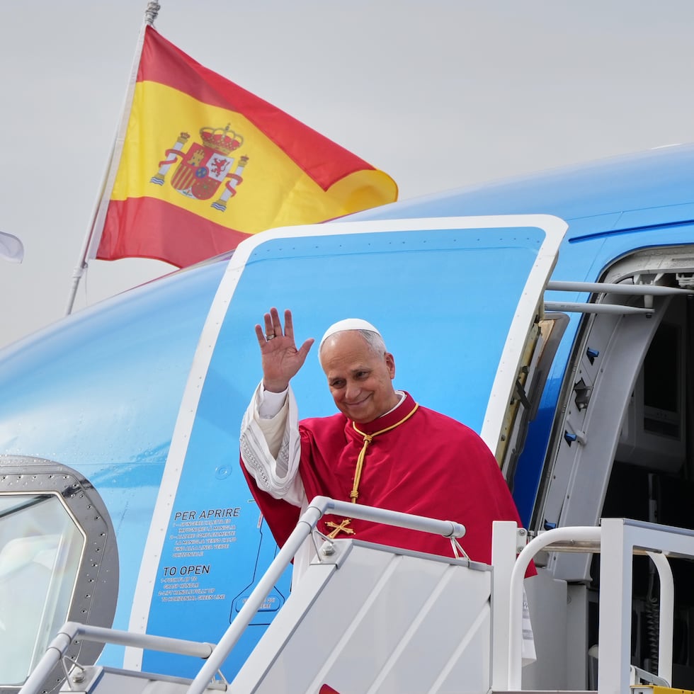 Llegada del Papa León XIV en Madrid.