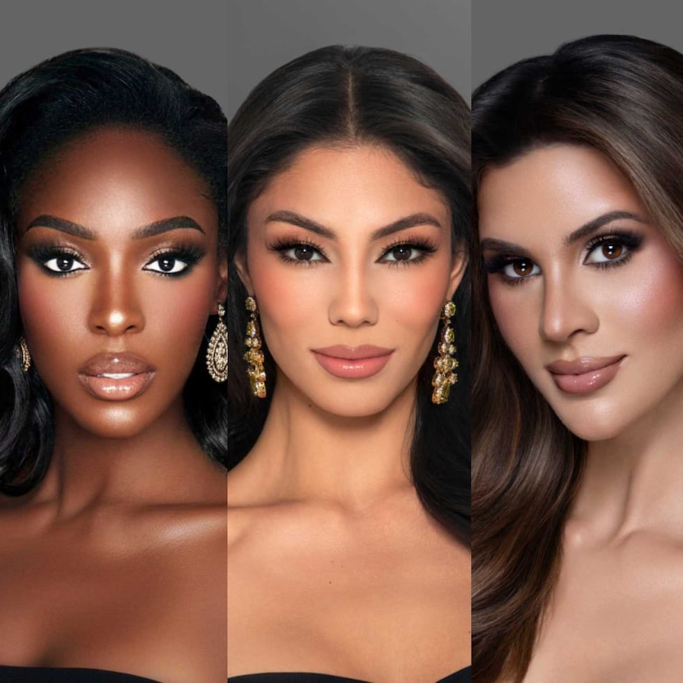 Miss Costa de Marfil, Olivia Yacee; Miss Puerto Rico, Zashely Alicea y Miss Latina, Yamilez Hernández.