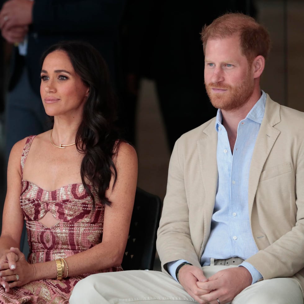 Los duques de Sussex, Enrique y Meghan, en 2024 en Bogotá. EFE/ Carlos Ortega