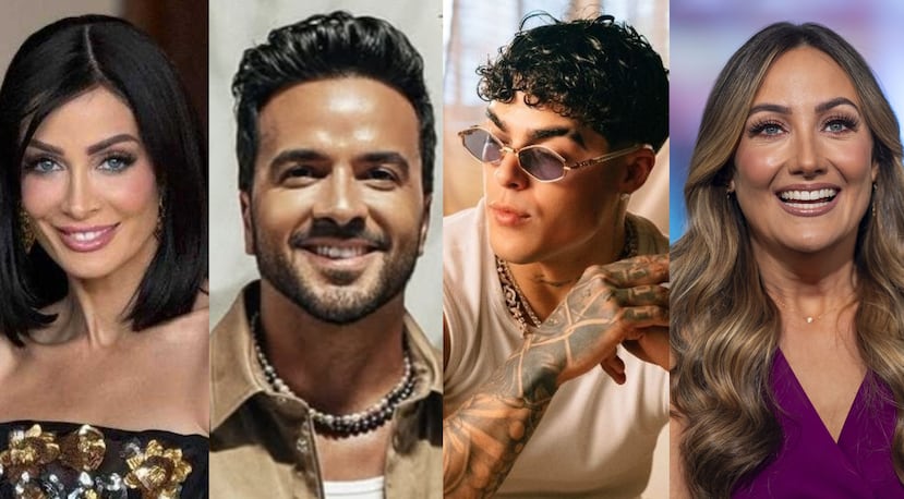 Desde la izquierda: Dayanara Torres, Luis Fonsi, Lunay y Karla Monroig.