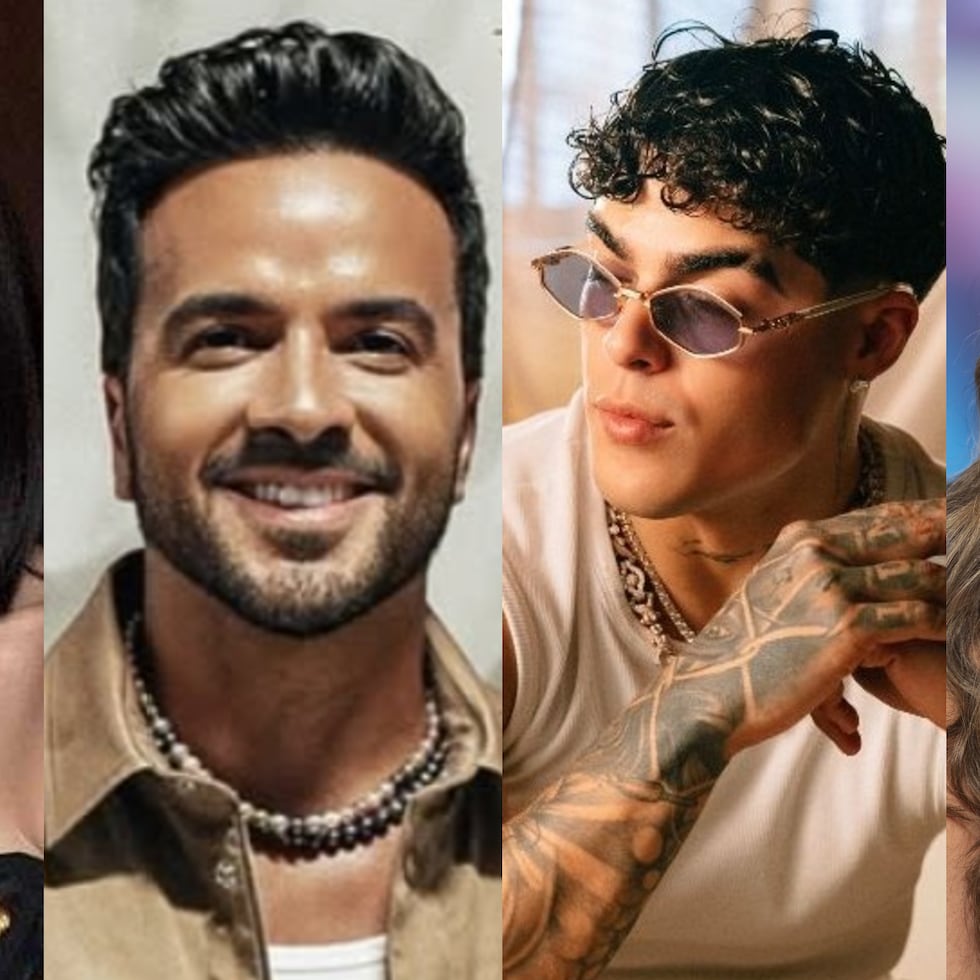 Desde la izquierda: Dayanara Torres, Luis Fonsi, Lunay y Karla Monroig.