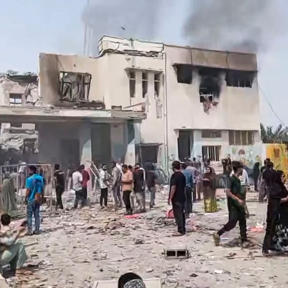 Captura del video de los momentos posteriores al bombardeo en la ciudad de Minab (Irán).
