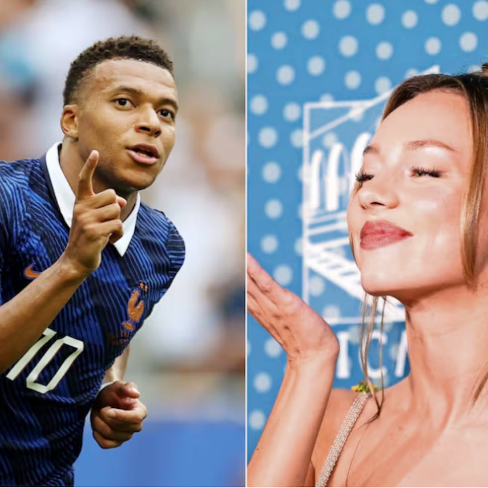 Kylian Mbappe y Ester Expósito.