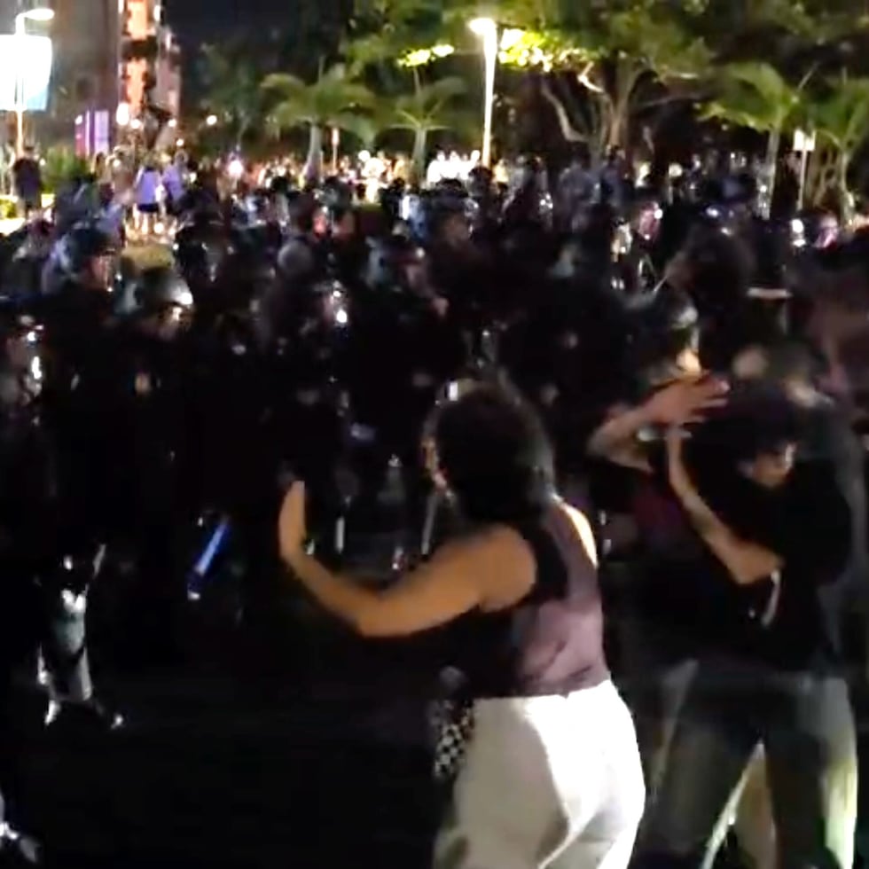 Clashes between police and protesters broke out overnight.