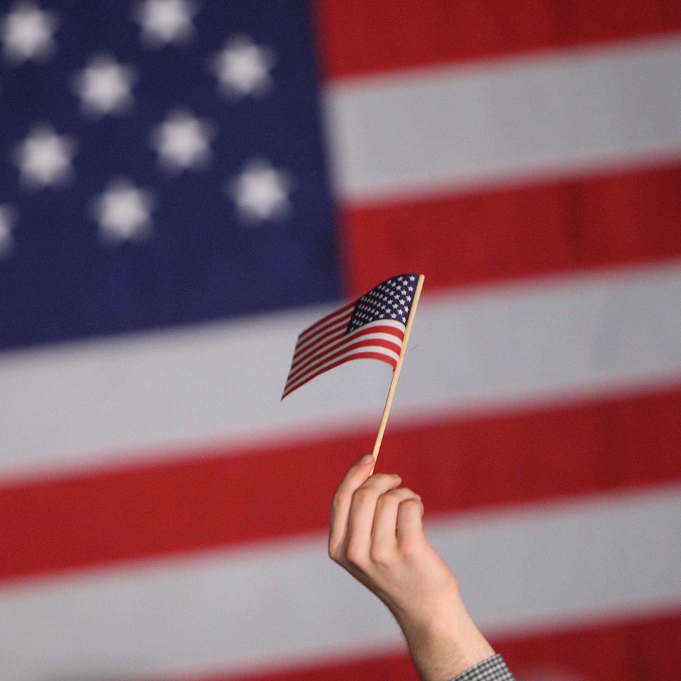 La bandera de Estados Unidos.