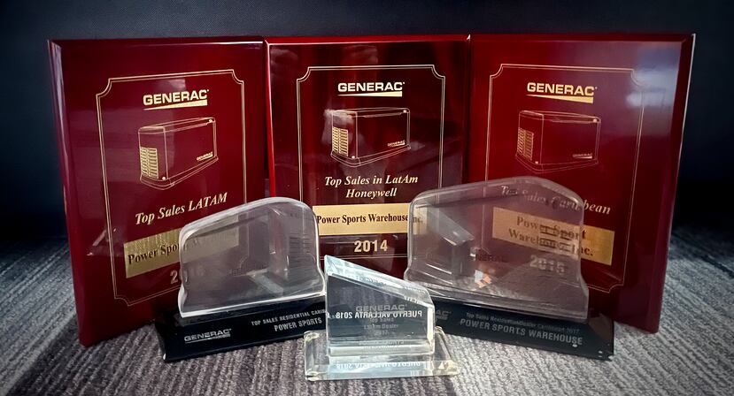 Power Sports ha recibido el premio "top sales" de Generac en Latinoamérica desde 2014.
