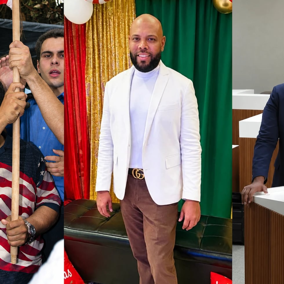 Political activist Félix Plaud de Choudens; William Rivera Sánchez, the confessed killer; and attorney Luis Quiñones González.