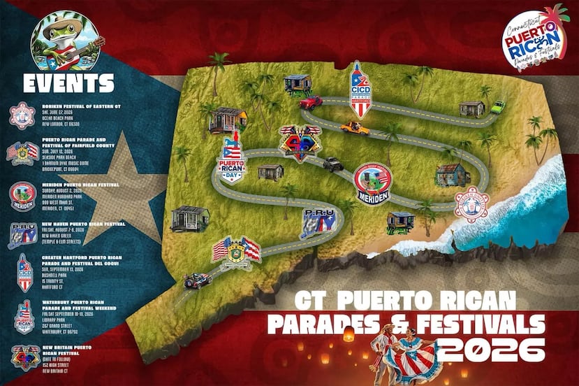 Estas son las fechas de las seis paradas puertorriqueñas que se celebrarán en Connecticut, estado donde el 8% de la población es boricua.