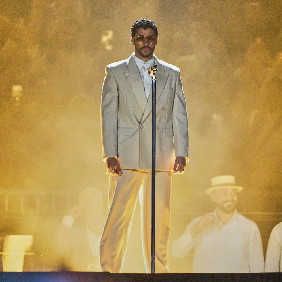 Bad Bunny durante un concierto en Buenos Aires, Argentina.