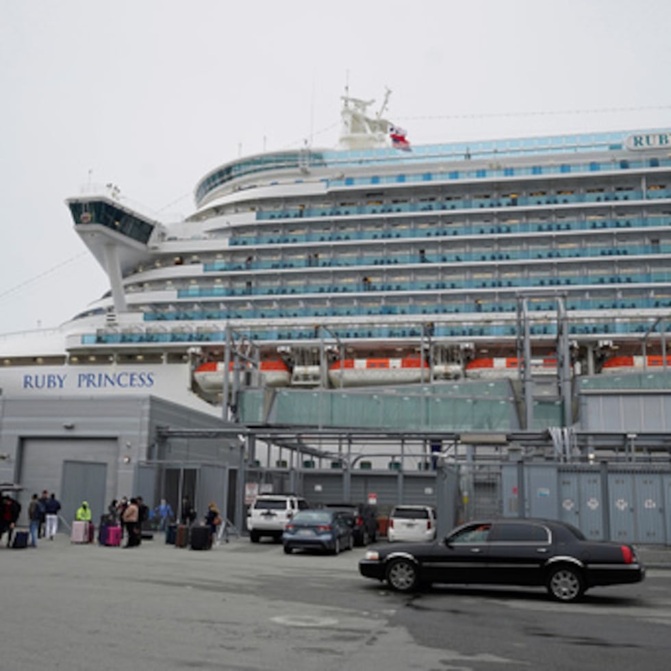 El Ruby Princess atracado en San Francisco.