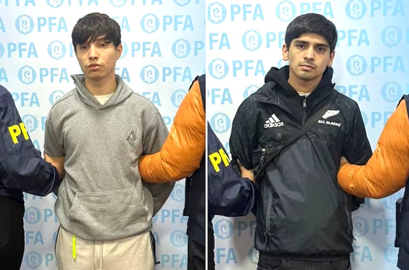 Bastián Jiménez Freraut, de 28 años, e Ignacio Zúñiga Cartés, de 21, tenían una orden de captura internacional emitida por la Justicia de los Estados Unidos.