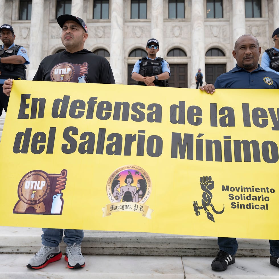Entre las medidas criticadas por los manifestantes en el lado sur del Capitolio, figura el Proyecto de la Cámara 1115, de la autoría del representante Roberto López Román, que pondría en manos de la Legislatura la fijación del salario mínimo, en lugar de la comisión evaluadora que atiende el asunto hoy.