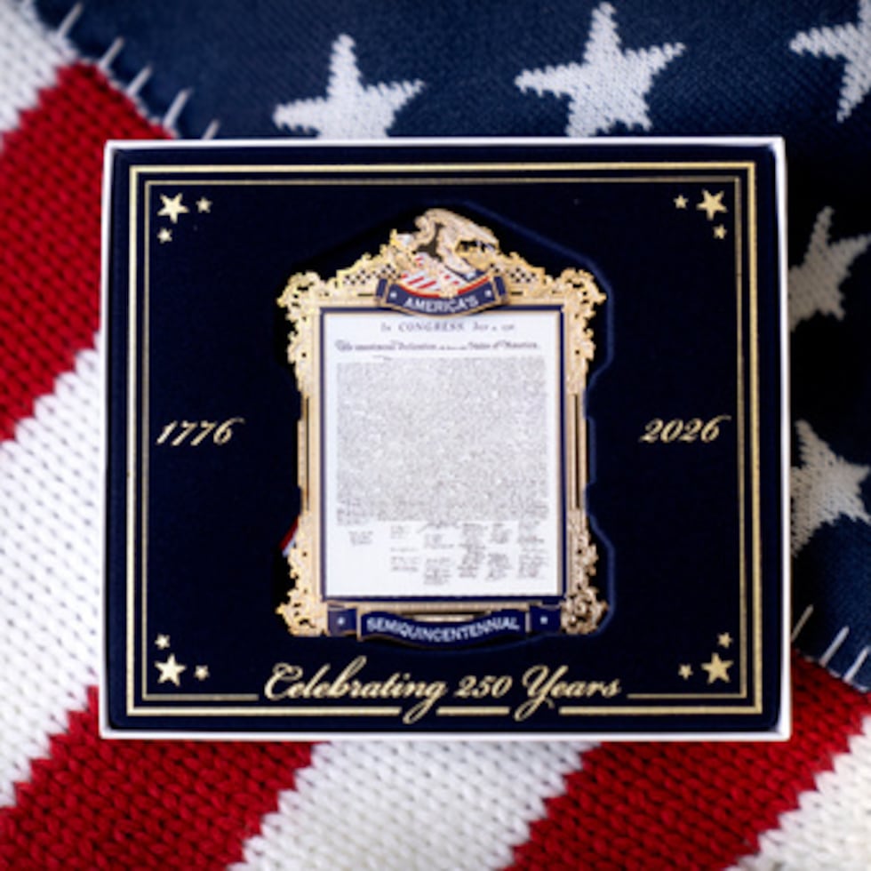 Adorno conmemorativo por los 250 años de Estados Unidos.