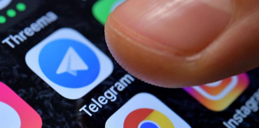 Fotografía que muestra la aplicación Telegram en un teléfono móvil en Kaarst, Alemania (EFE).
