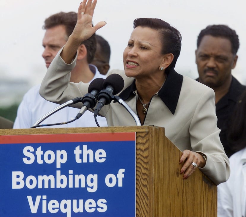 Democratic Congresswoman Nydia Velázquez illegally entered a Navy bombing range (File/ AP)
