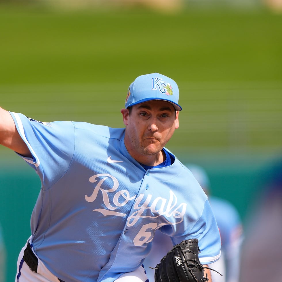 The Royals' Seth Lugo made his first start at the spring camps on Monday.