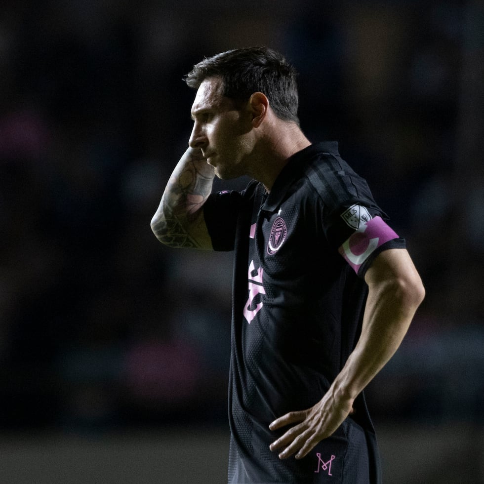 Messi no pudo completar el juego del domingo con el Inter Miami.