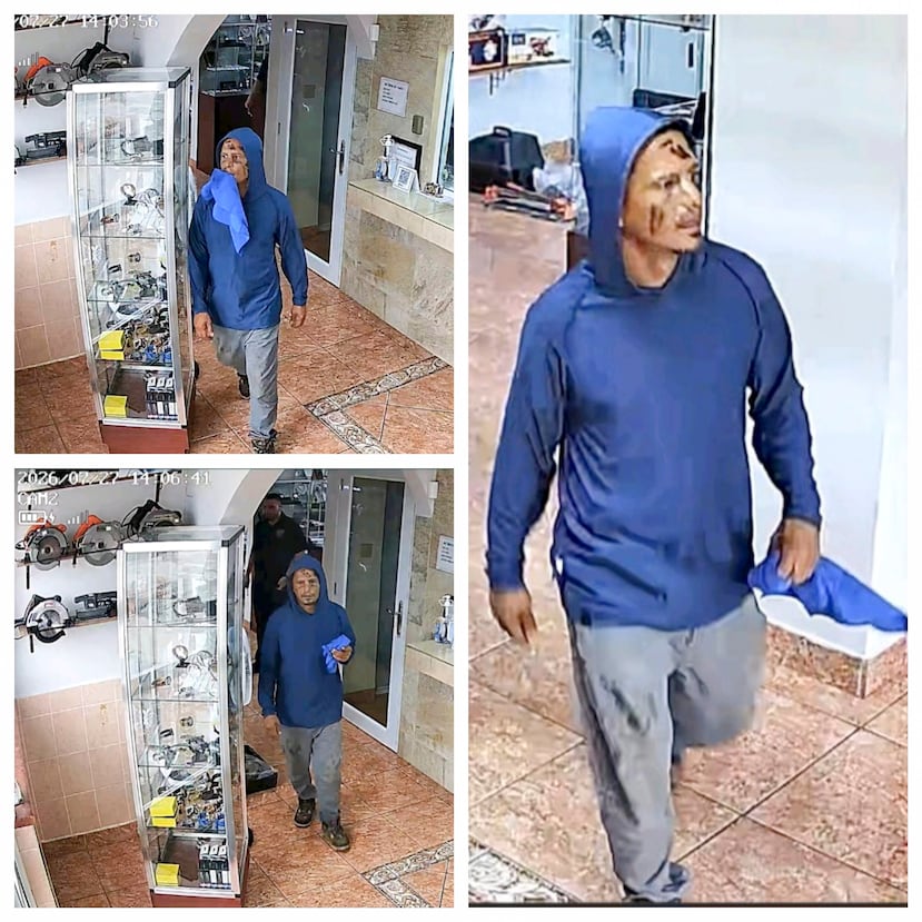 Las autoridades buscan a este hombre como sospechoso del asesinato de Allan Sahel Cordero Rosario, ocurrido en medio de un robo en una casa de empeño, en Quebradillas.