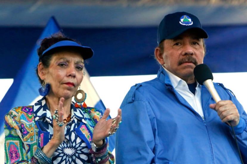 El presidente Daniel Ortega y su esposa, la vicepresidenta Rosario Murillo, encabezan el gobierno en Nicaragua.