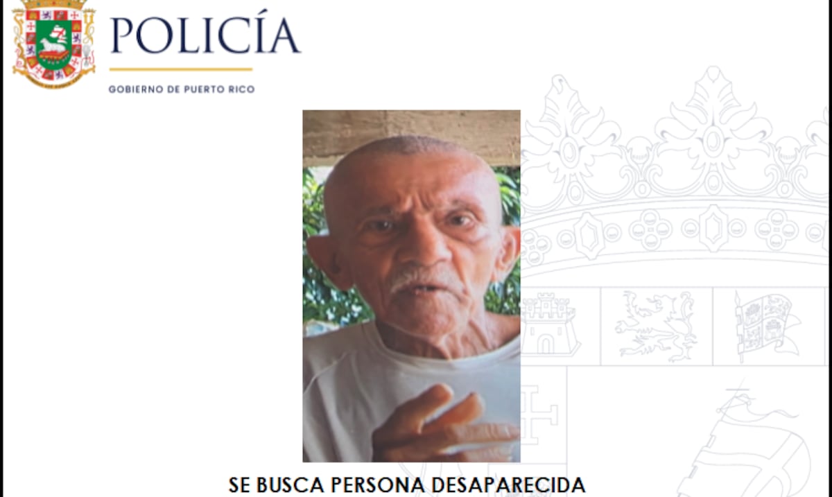 Reportan a nonagenario desaparecido en Añasco