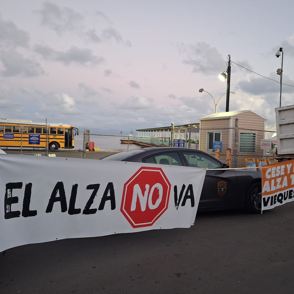 La semana pasada, se efectuó una protesta en los terminales de Ceiba (foto) y Vieques en contra del aumento en la tarifa de transporte marítimo.