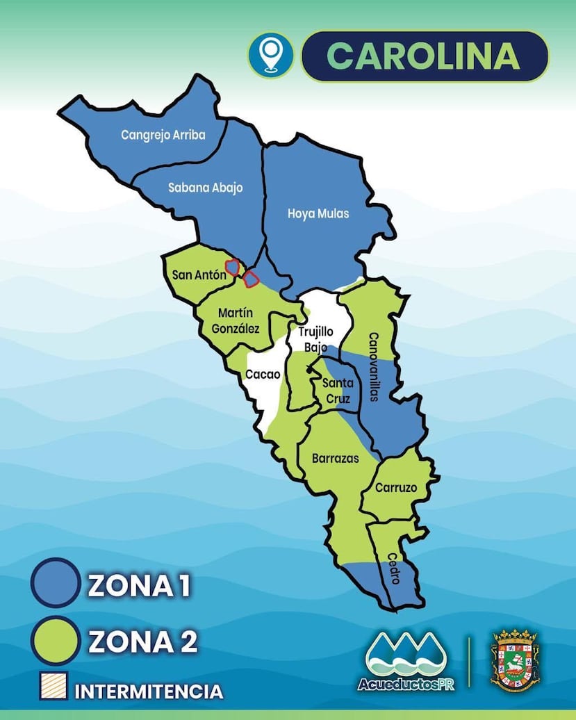 Nuevo mapa para el racionamiento en Carolina.