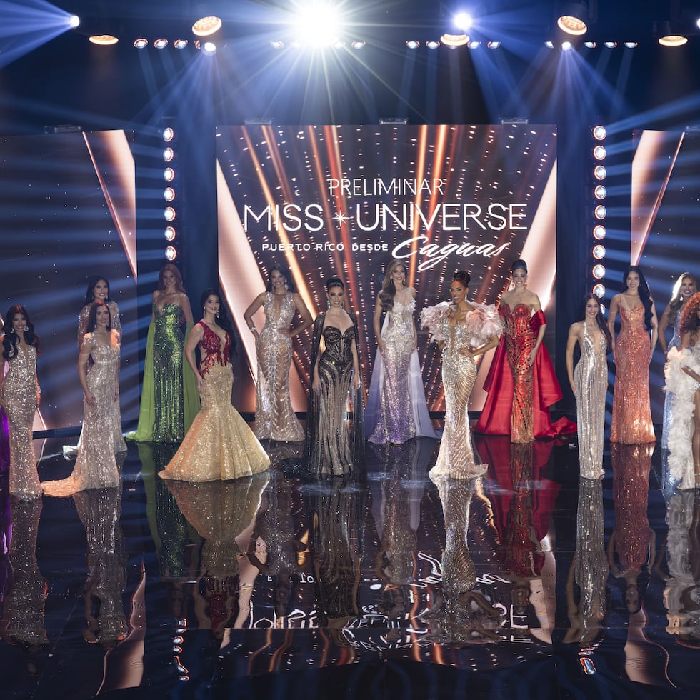 Las 36 candidatas en la ompetencia preliminar Miss Universe Puerto Rico 2026.