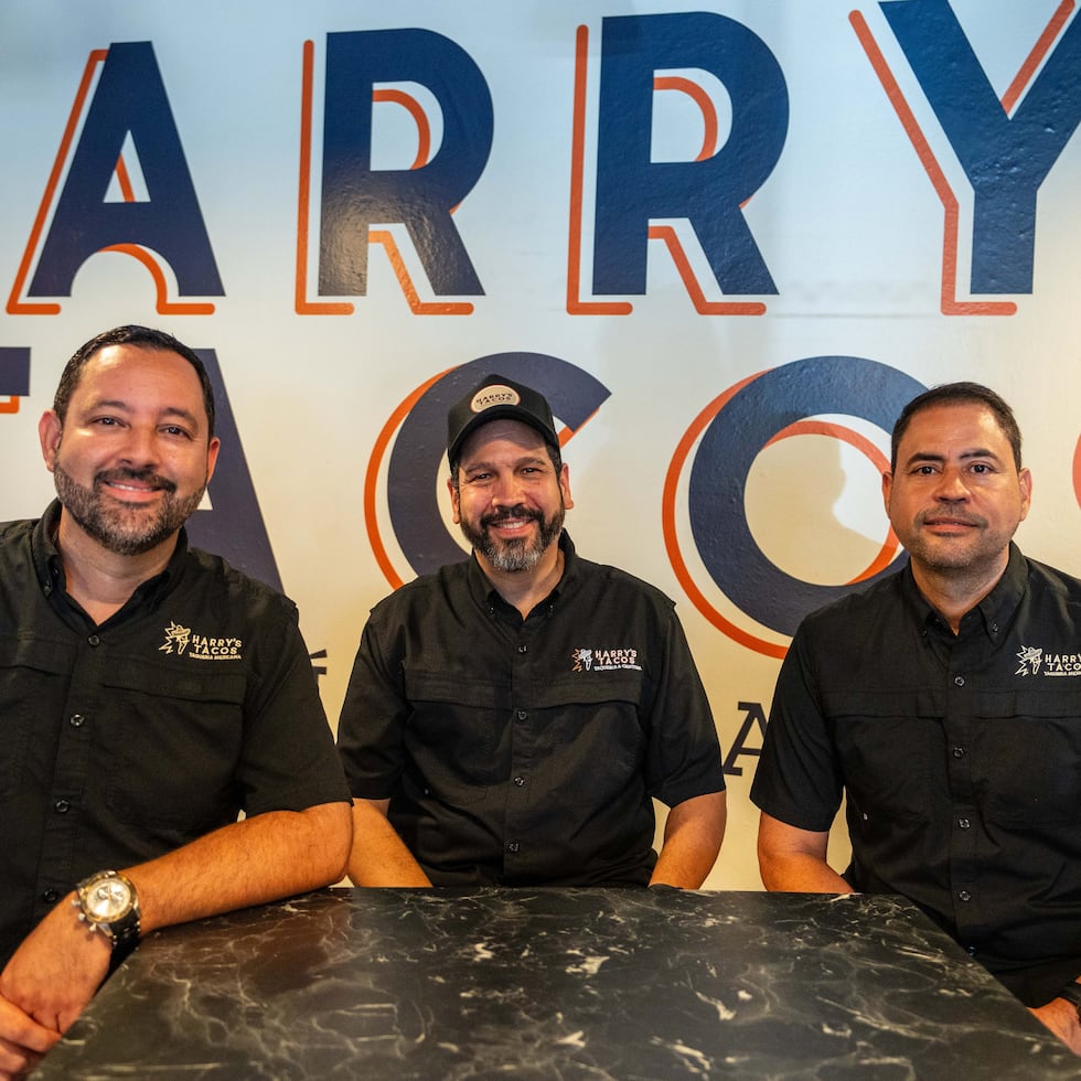 From left, Gilberto Ramos, Alan Rodríguez and Edwin Ramos, owners of Harry’s Tacos.