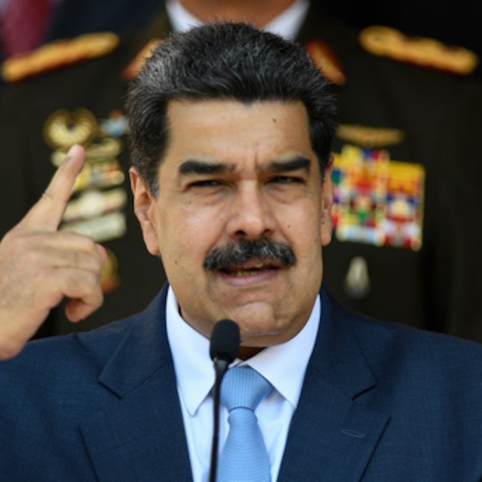 El presidente venezolano, Nicolás Maduro, en una rueda de prensa en el palacio presidencial de Miraflores el 12 de marzo de 2020, en Caracas, Venezuela.