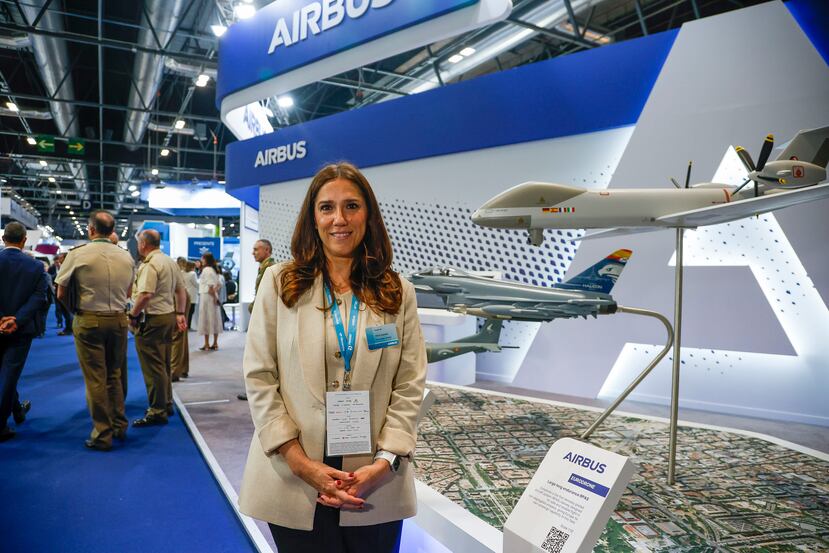Marta Nogueira Ramírez, de Airbus DS España, en la inauguración de la Feria Internacional de Defensa y Seguridad de España (FEINDEF) 2025.