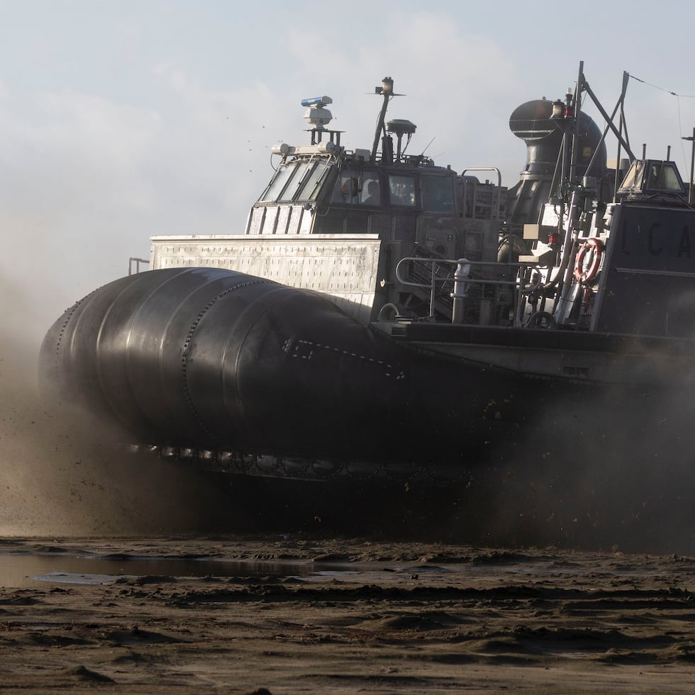 U.S. Marine Corps Unit 22 conducted maneuvers at Arroyo Beach.