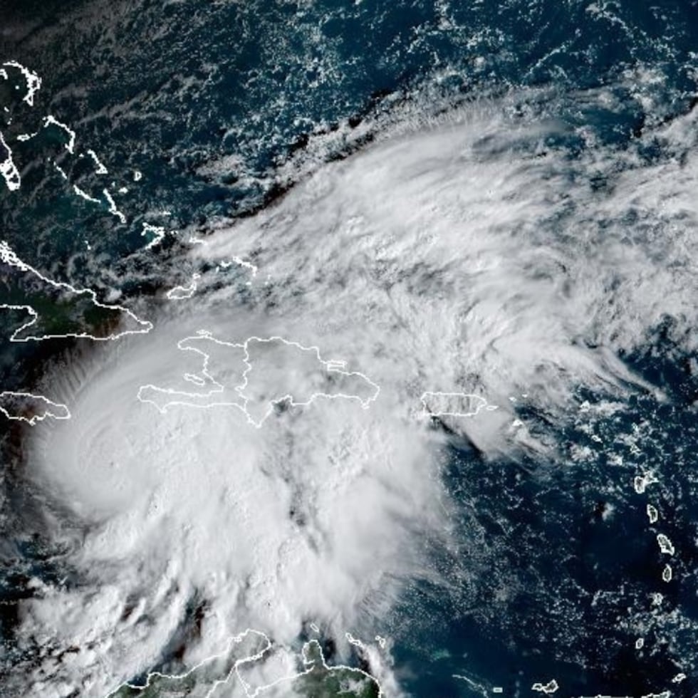 Imagen del satélite de la NOAA de la tormenta tropcial Melissa.
