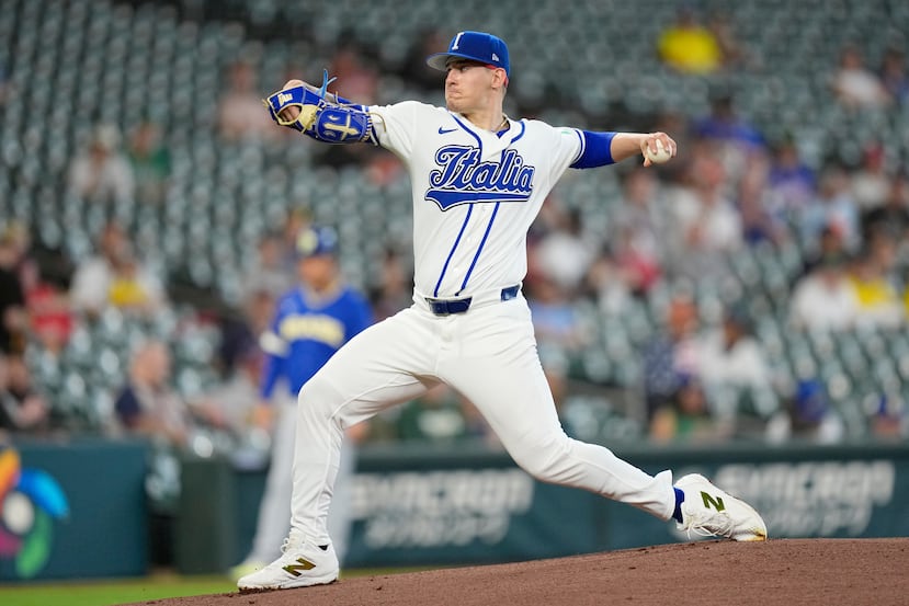 El zurdo Sam Aldegheri es un de solo tres italianos de nacimiento en el roster.