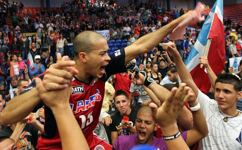 Juanchi Figueroa durante la postemporada de 2012 con los Patriotas.