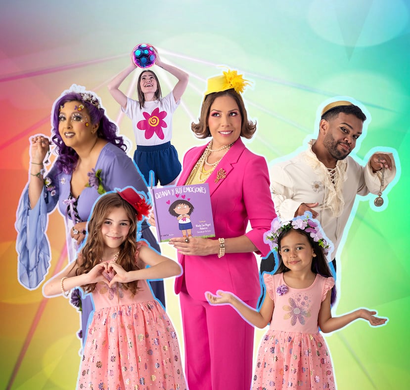 “Ozana y sus emociones” cuenta con las actuaciones estelares de Alfonsina Molinari (Serena), Luis Galán (Emotín), Andrea Toro (Ozana) y Wanda San Miguel (Hada Emociones), además del debut teatral de la niñas Olivia (Serenita) y Elena (Emocioncita) Castro Molinari.