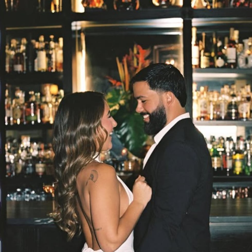 Marena Sofía junto a su prometido, el ingeniero industrial Pedro Rodríguez.