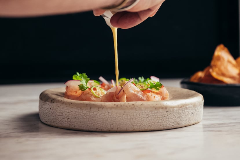 Preparación de ceviche en el restaurante Lala.