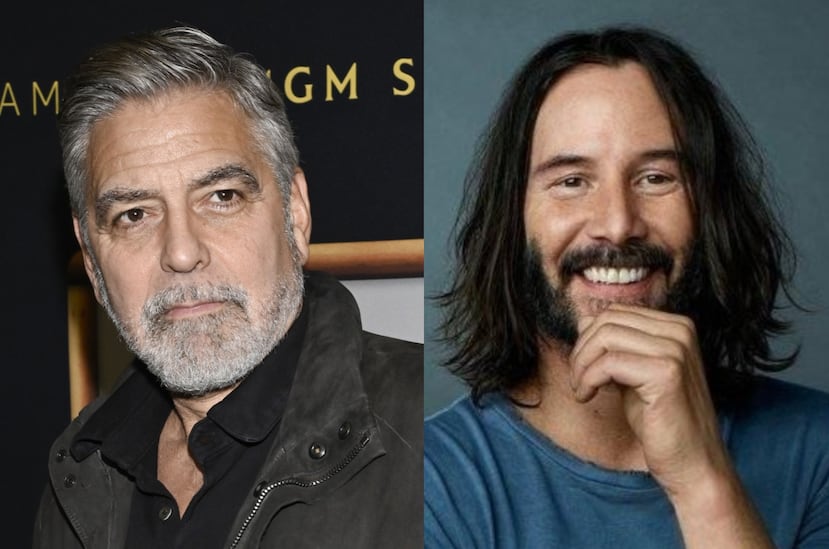 George Clooney, a la izquierda, y Keanu Reeves, a la derecha, estarán este año actuando en Broadway.