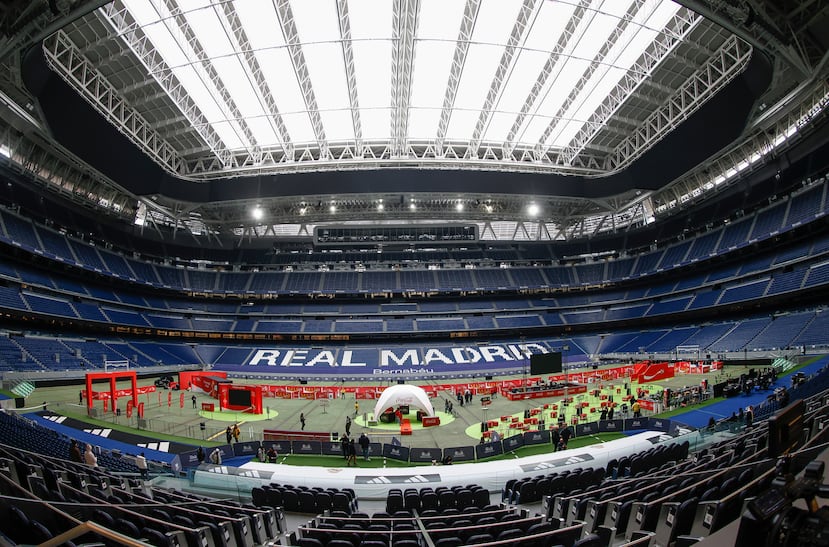 El Bernabéu fue escenario de actividades deportivas y recreativas en torno al trofeo más emblemático del fútbol mundial.
