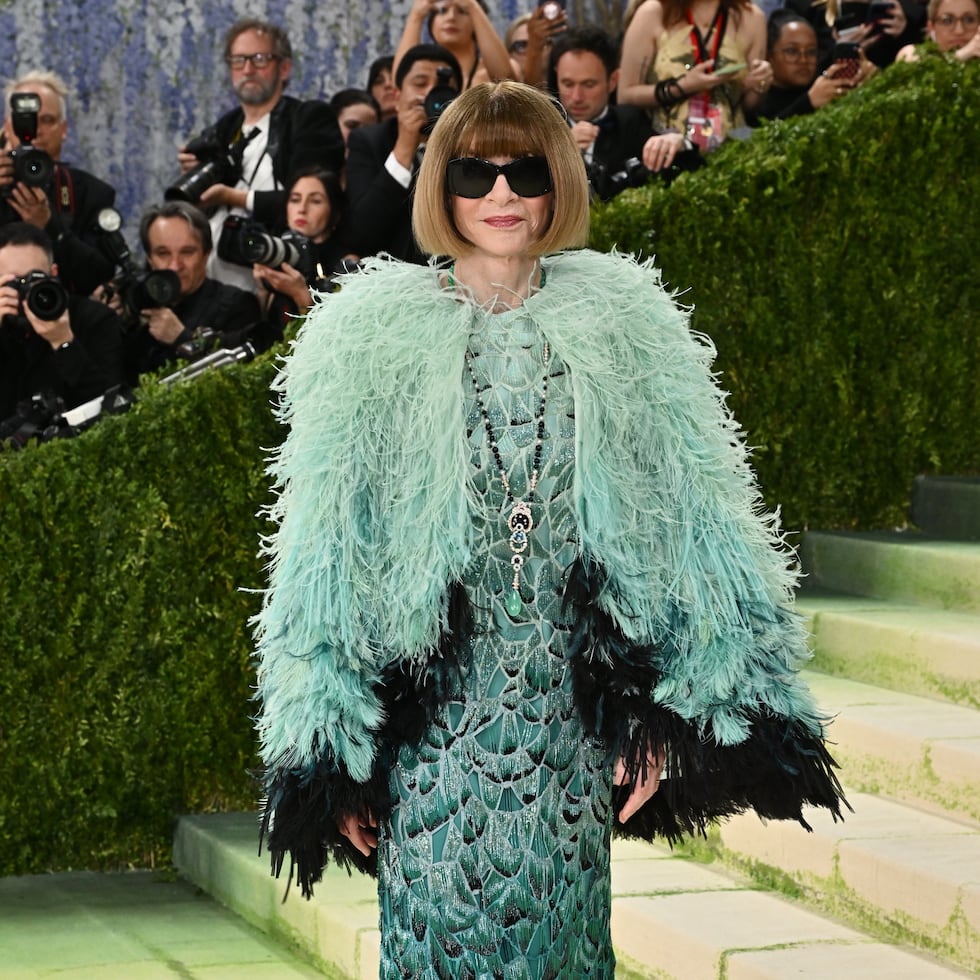 La legendaria exeditora en jefe de Vogue, Anna Wintour, quien también preside el evento