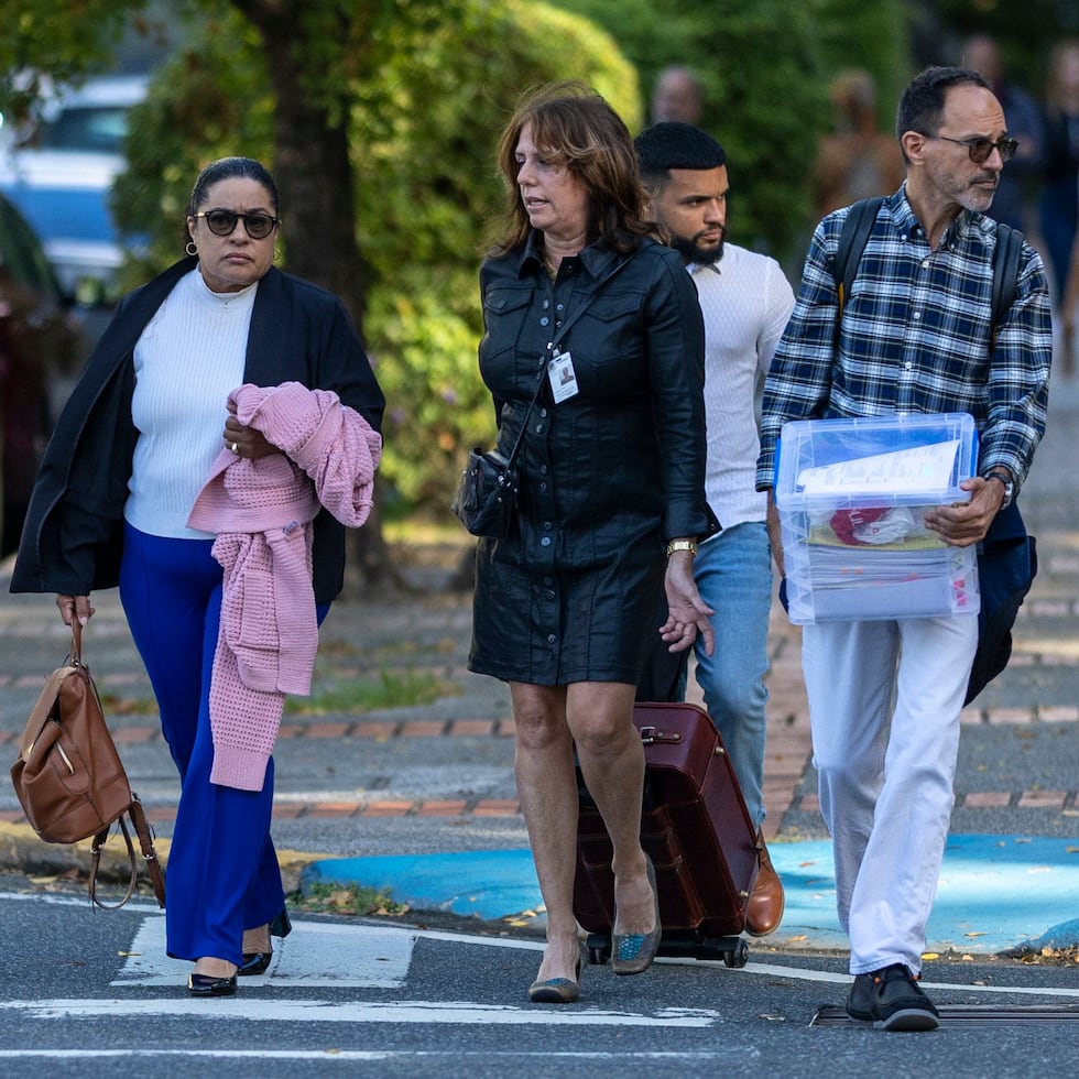 María Milagros "Tata" Charbonier (left) and Orlando Montes (right) appealed in Boston the conviction resulting from a corruption trial in the Federal Court in San Juan.
