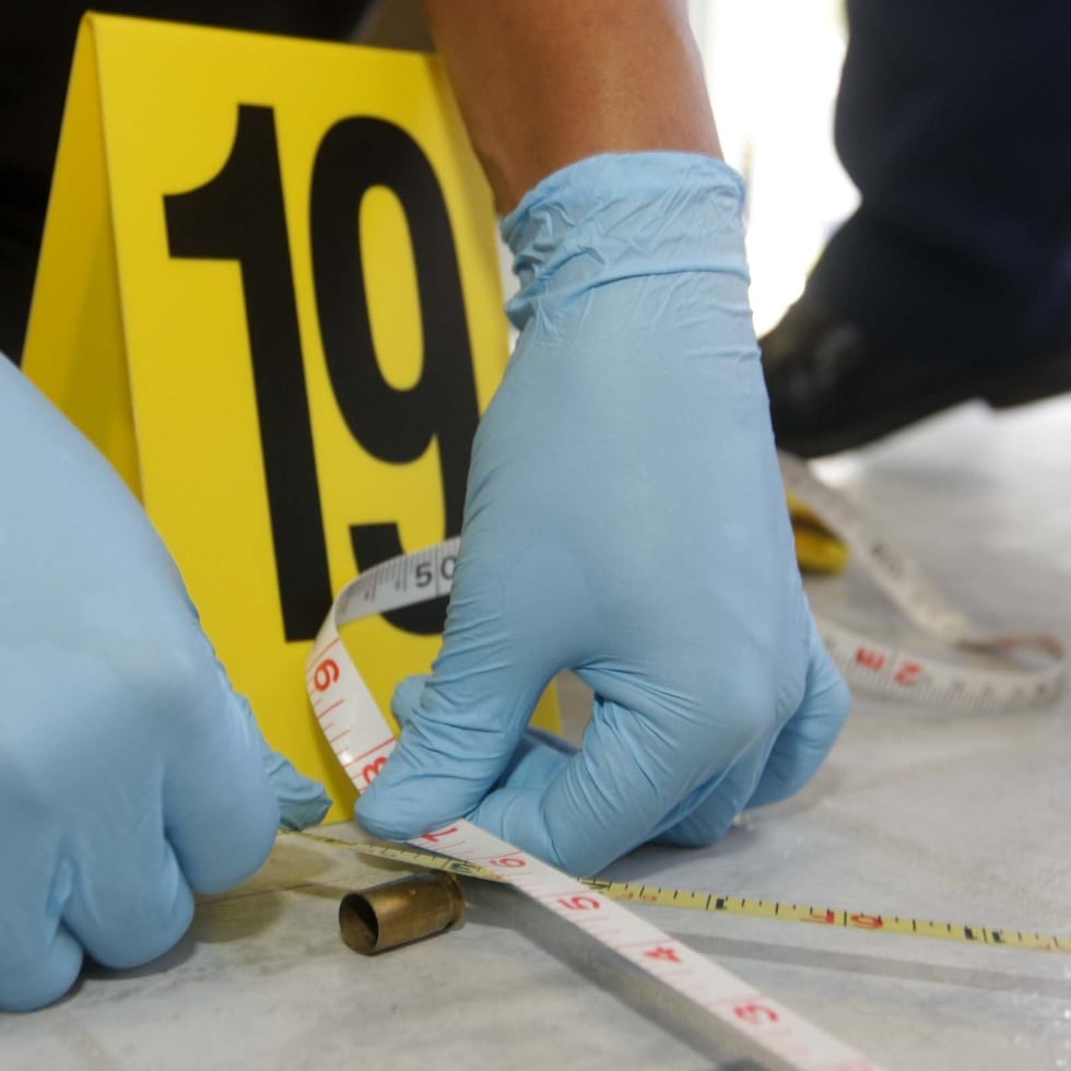 Piezas de evidencia en una escena del crimen.