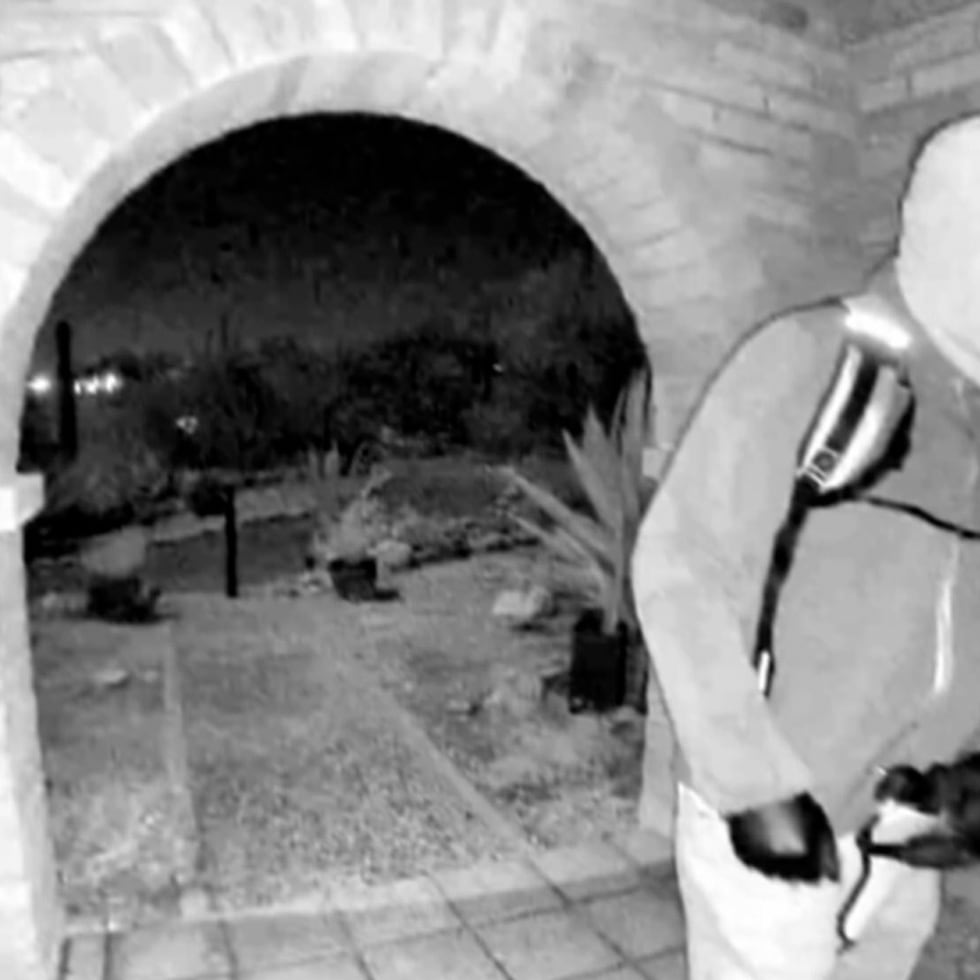 This image provided by the FBI shows surveillance images at the home of Nancy Guthrie the night she went missing in Tucson, Ariz. (FBI via AP)