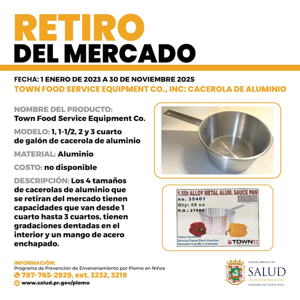 El Departamento de Salud indicó sobre los riesgos.